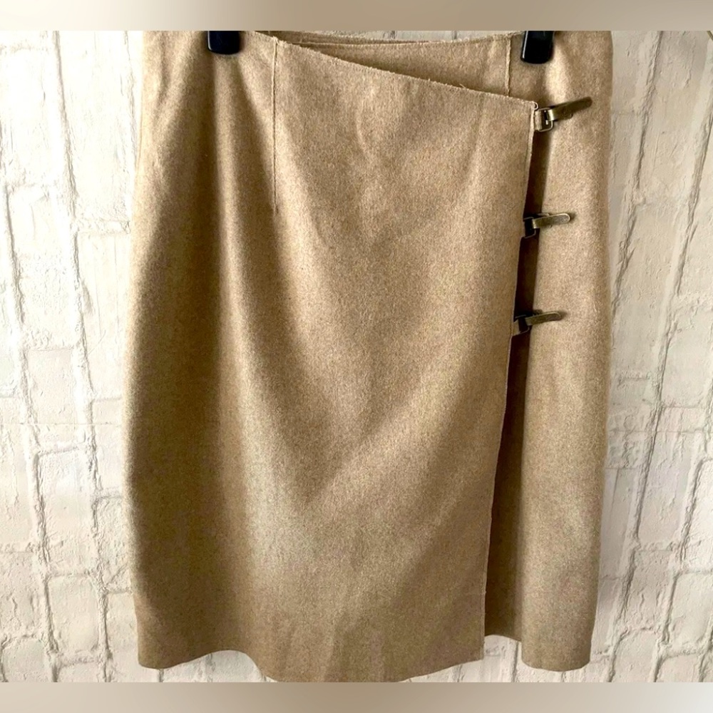 Apostrophe Women Beige Wool Skirt Sz 6 NEW!